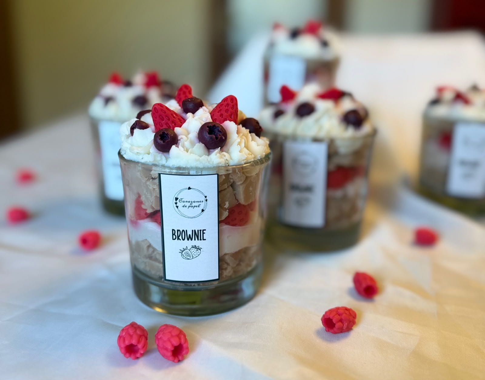 Vela Brownie de Frutos Rojos